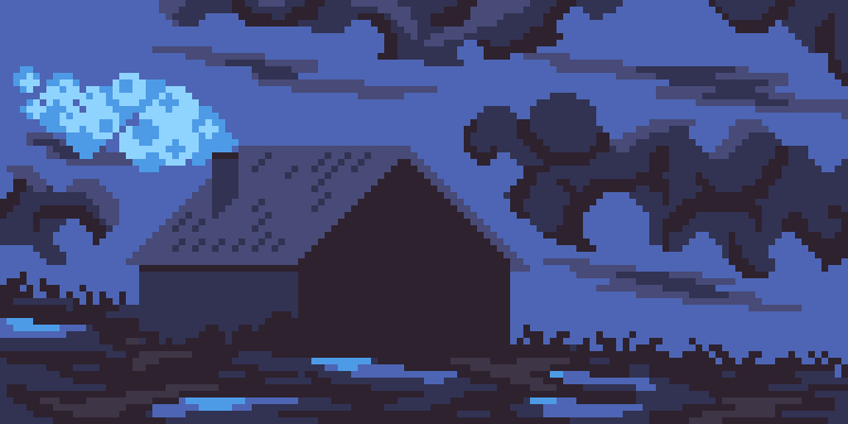 Рисование - После дождя вечерело