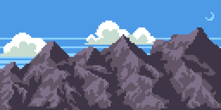 Рисование - Горная цепь