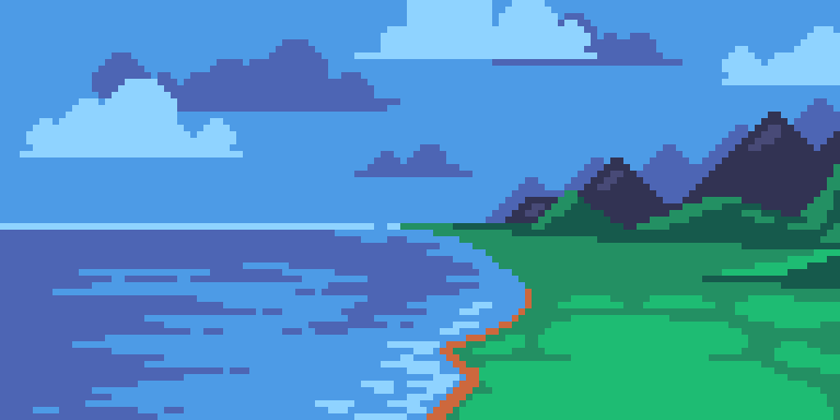 Рисование - Побережье без центра