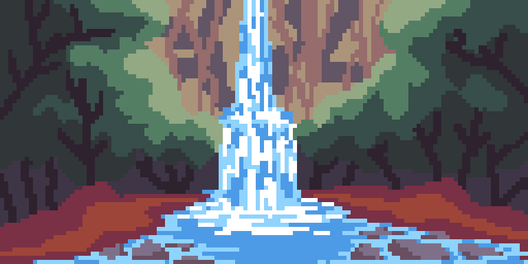 Рисование - Водопад