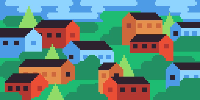 Рисование - Простой город