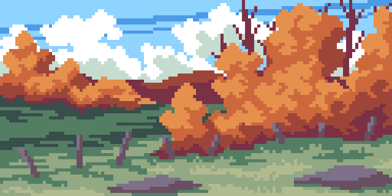 Рисование - Вид на подлесок