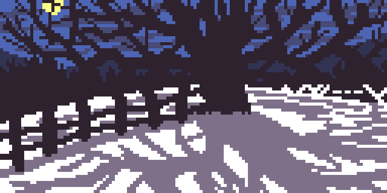 Рисование - Зимняя ночь