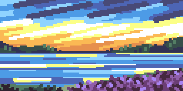 Рисование - Большое озеро