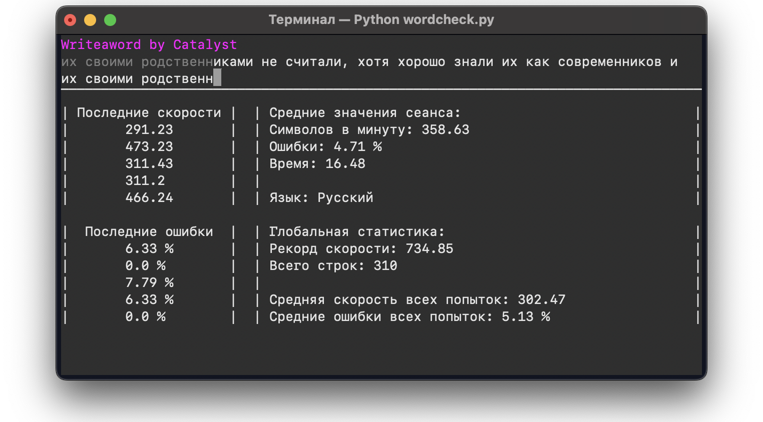 Write a word - Приложение